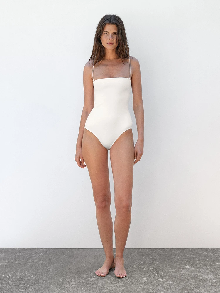 Maillot de bain bandeau dos fantaisie