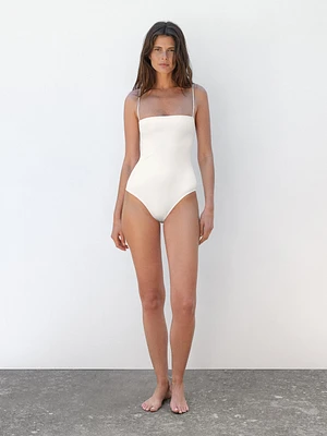 Maillot de bain bandeau dos fantaisie