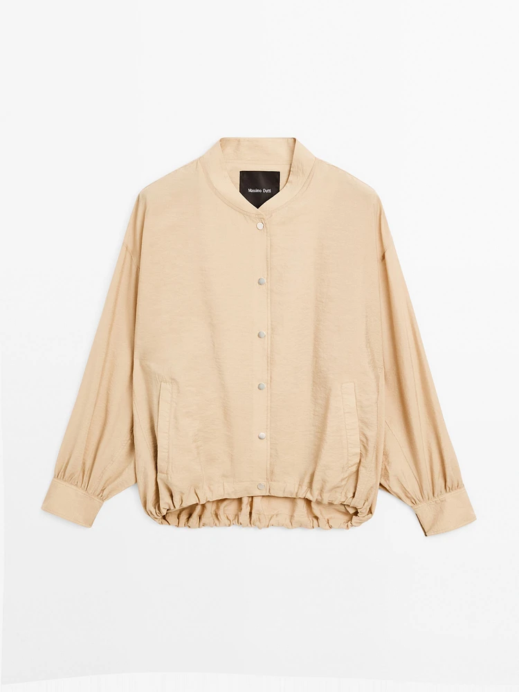 Veste bomber fluide avec cordon