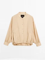 Veste bomber fluide avec cordon