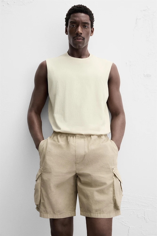 T-SHIRT DÉBARDEUR EN COTON