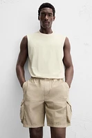 T-SHIRT DÉBARDEUR EN COTON
