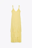 ROBE MIDI À VOLANTS