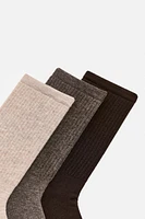 3-PACK OF RIB SOCKS