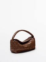 Sac à bandoulière tressé en cuir nappa