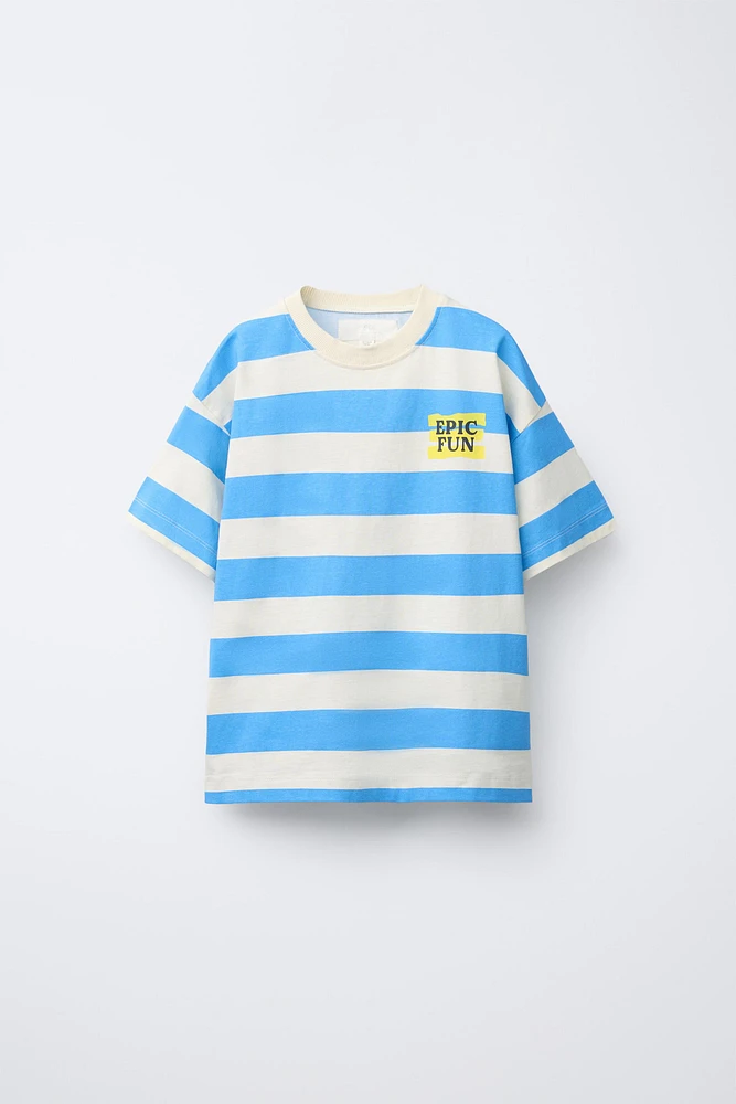 STRIPED PRINT T-SHIRT