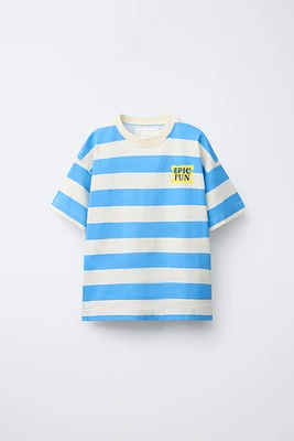 STRIPED PRINT T-SHIRT