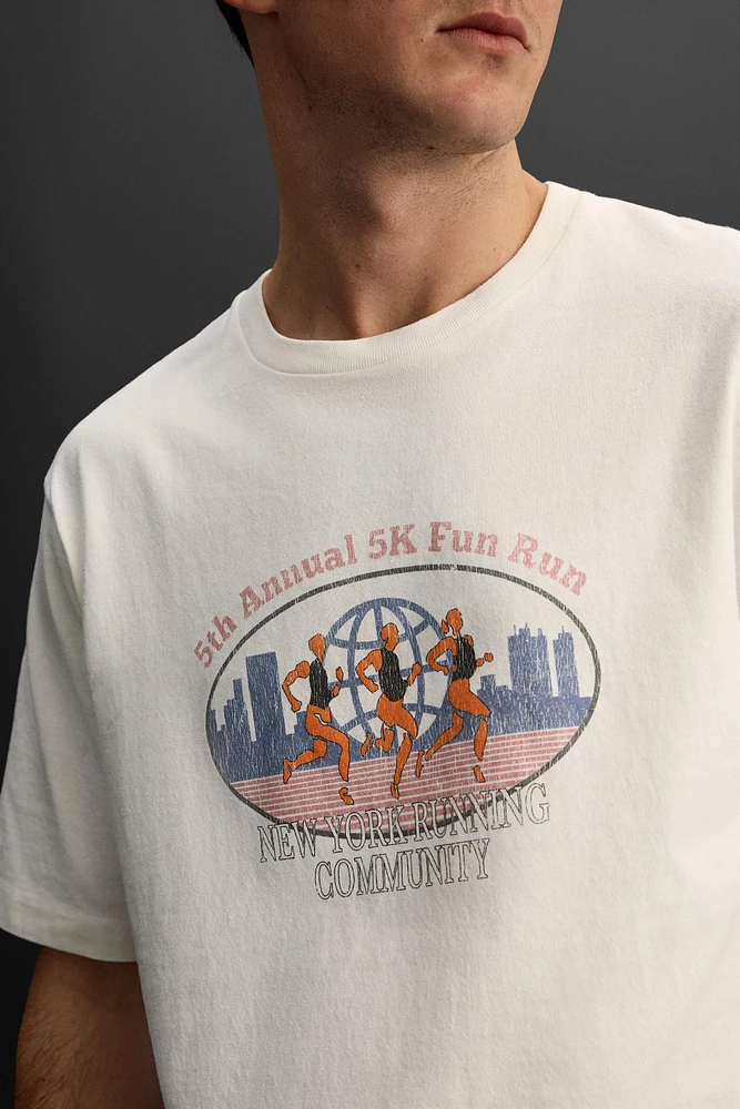 T-SHIRT IMPRIMÉ GRAPHIQUE RUNNING