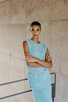 JUPE MIDI EN MAILLE