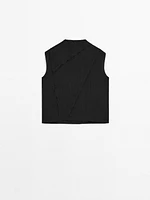 Veste sans manches brodée