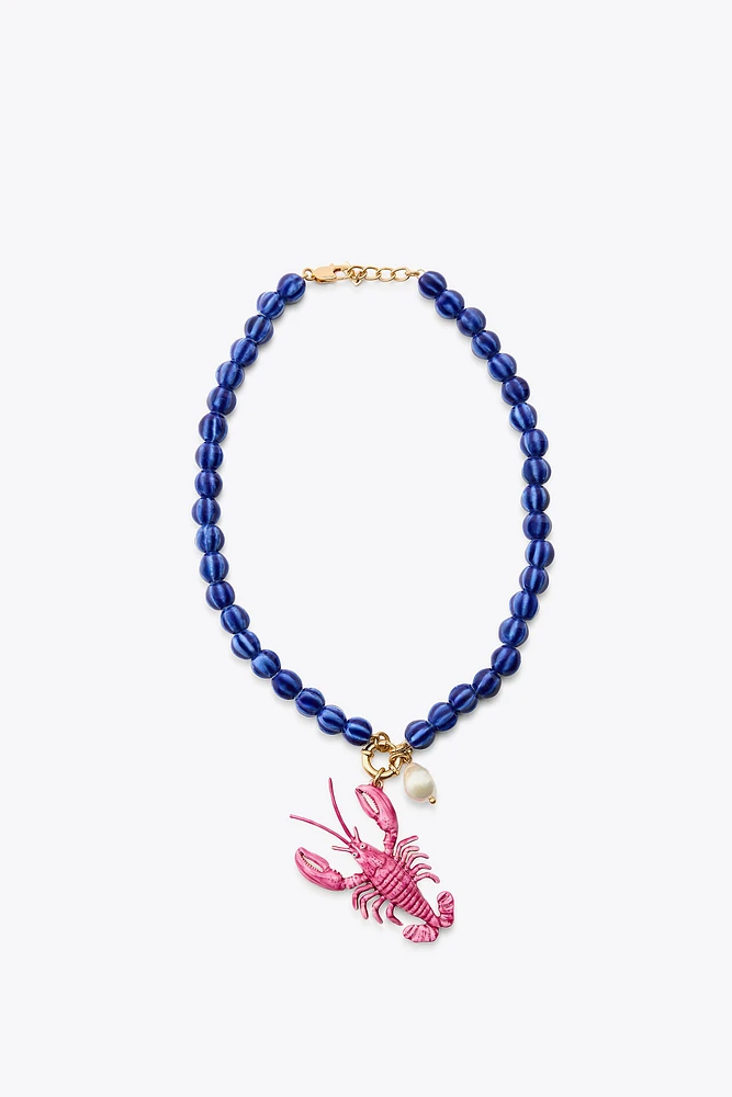 LOBSTER BEAD NECKLACE