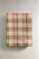CHECKED COTTON LINEN TABLECLOTH