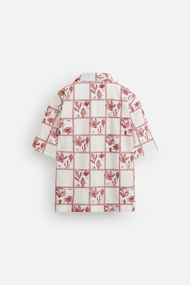 CHEMISE BRODERIES CONTRASTE