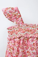 FLORAL DRESS AND BLOOMERS