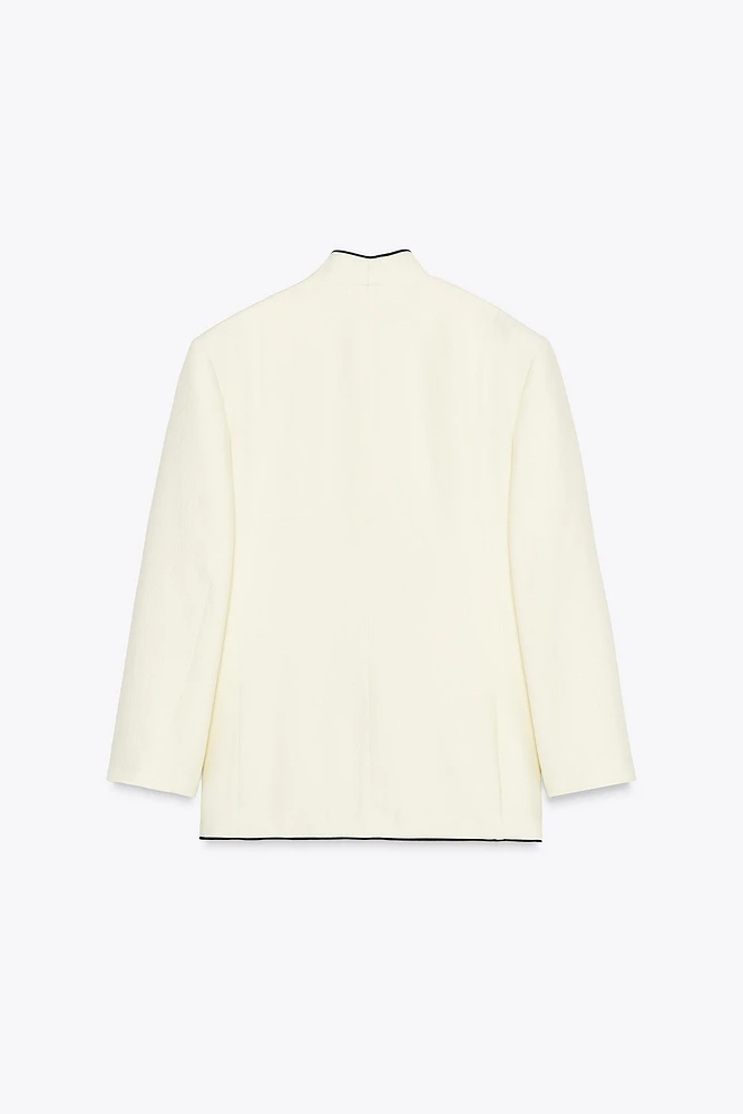 ZW COLLECTION CONTRAST TRIM BLAZER
