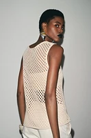 SLEEVELESS KNIT TOP