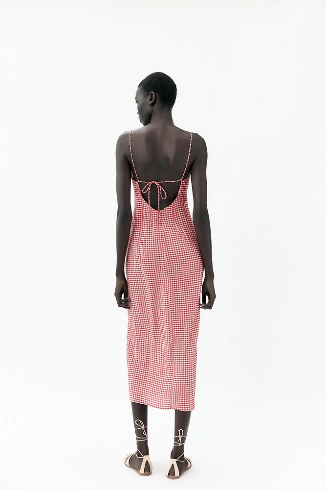 ROBE MI-LONGUE À CARREAUX VICHY
