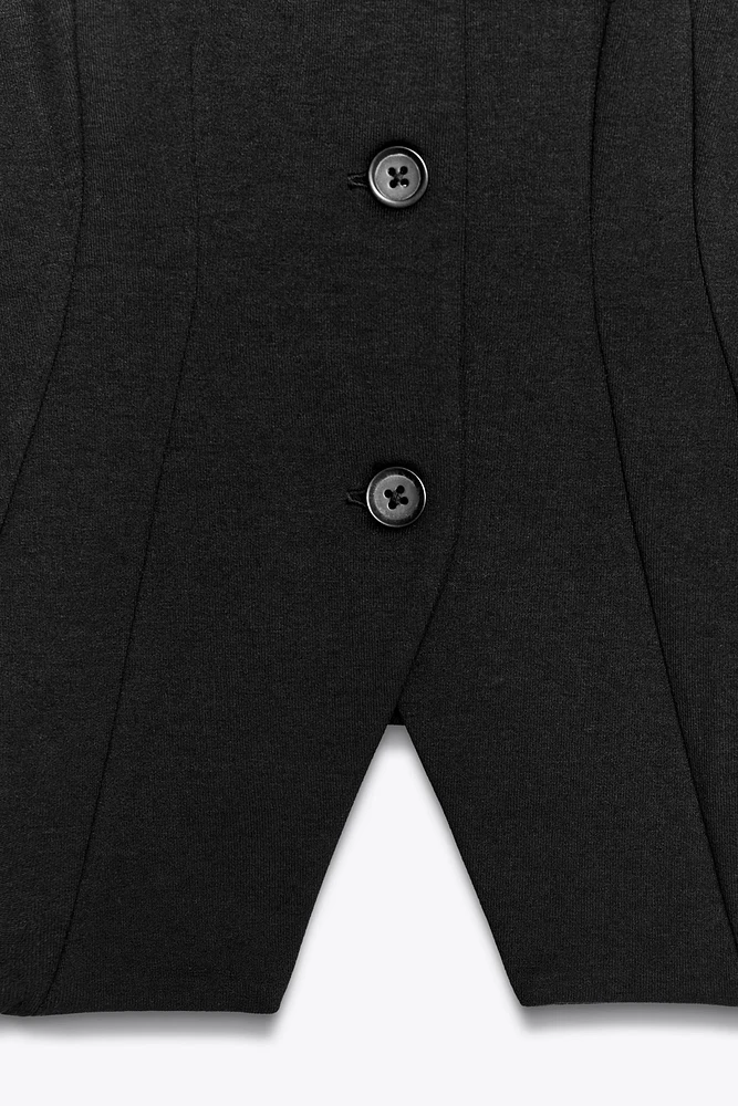 TOP GILET INTERLOCK