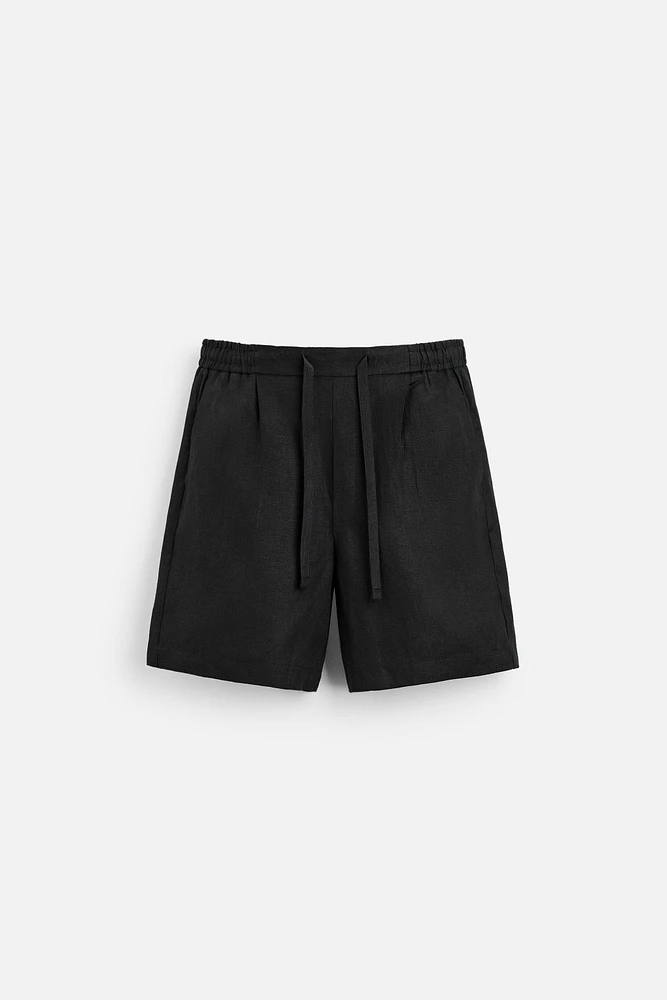 100% LINEN SHORTS