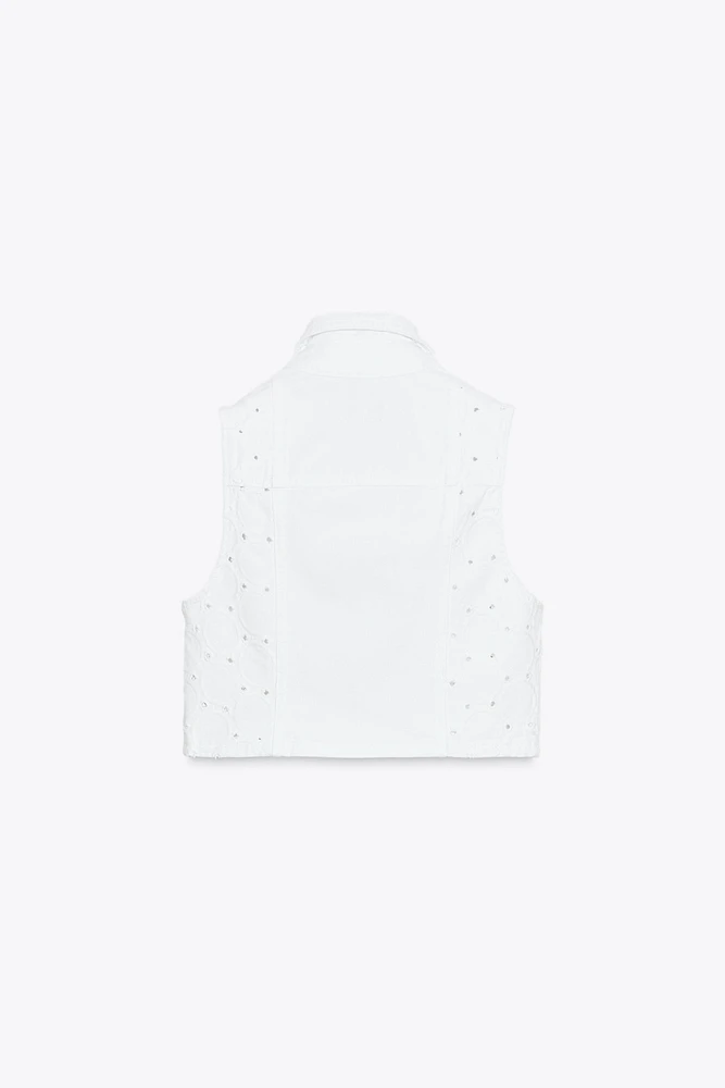 GILET Z1975 BRODÉ ET PERFORÉ