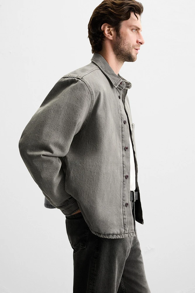 WASHED DENIM OVERSHIRT