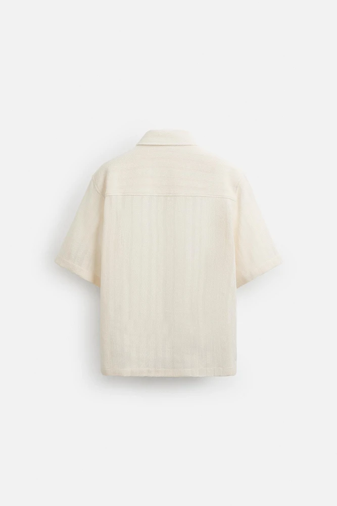 TEXTURED KNIT POLO SHIRT
