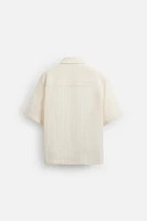 TEXTURED KNIT POLO SHIRT