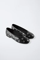 STUDDED BALLET FLATS