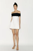 ROBE BUSTIER EN MATIÈRES VARIÉES