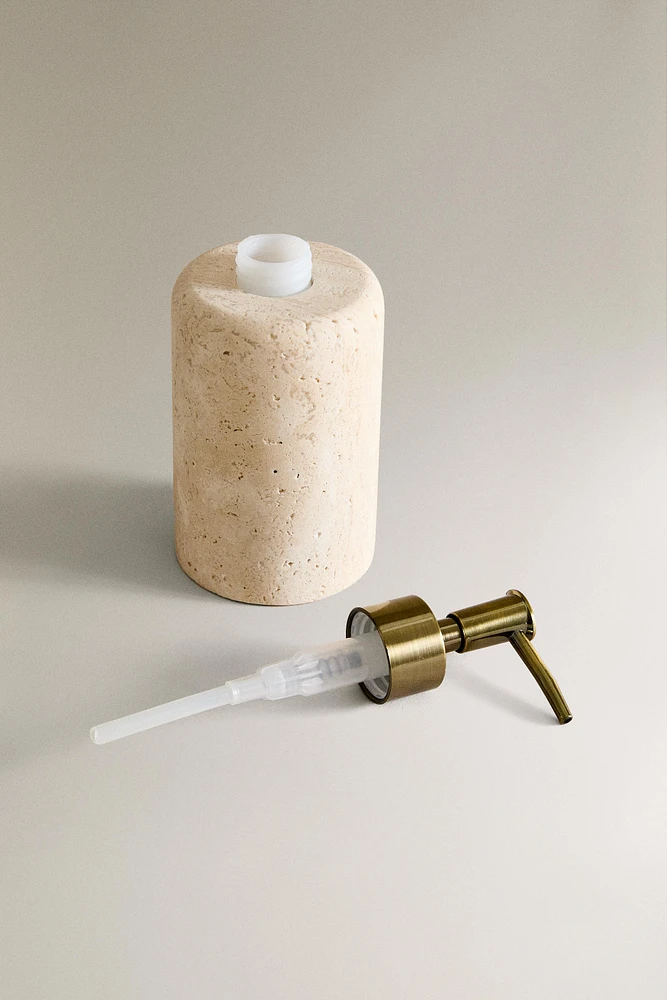 BEIGE MARBLE SOAP DISPENSER