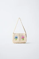 FLORAL CROCHET CROSSBODY BAG