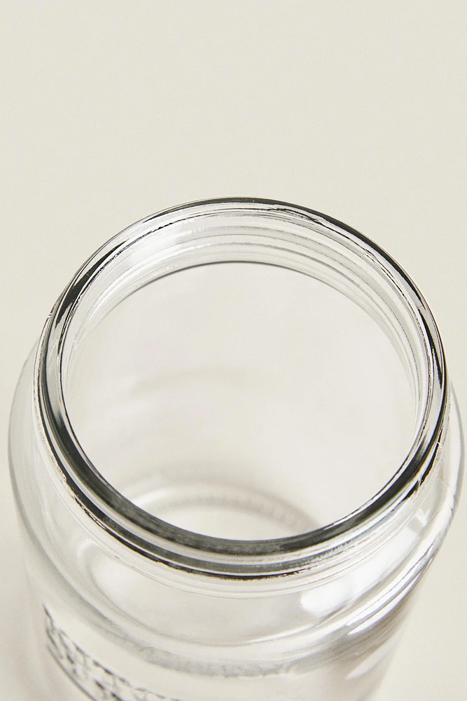 GLASS SCREW-ON STORAGE JAR