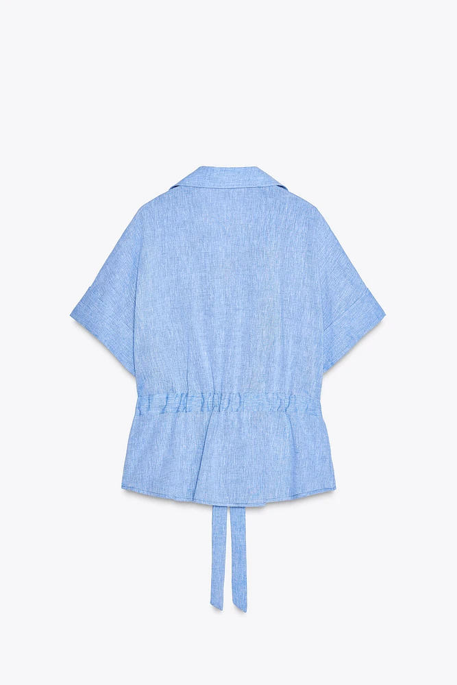 LINEN SAFARI SHIRT