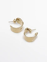 Irregular hoop earrings