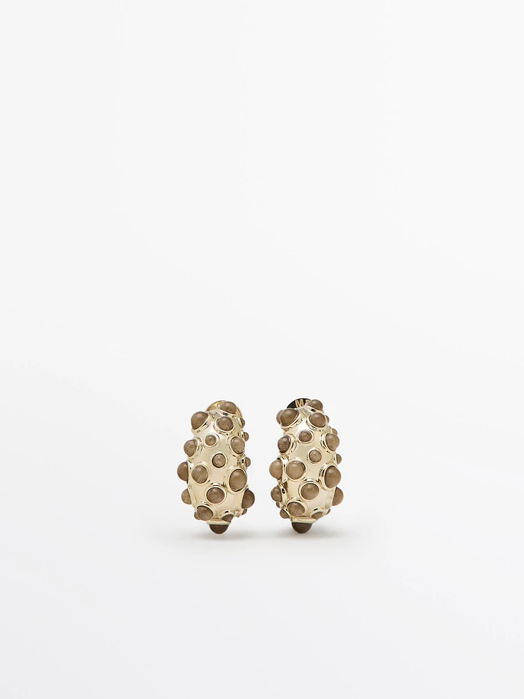 Droplet earrings with stones - Limited Edition