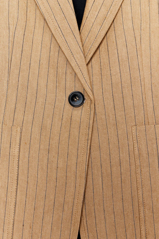 BLAZER AVEC LIN RAYURES ZW COLLECTION