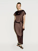Robe satinée avec ceinture - Limited Edition