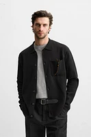 POCKETED COTTON CARDIGAN