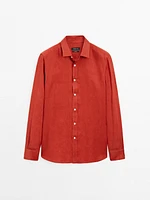 100% linen slim fit shirt
