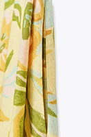 PRINTED LINEN SKIRT