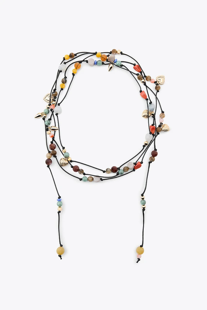 COLLIER LACET MULTIPOSITION FANTAISIE