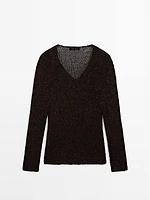 Pull coton en maille moulinée