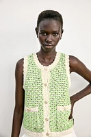 TOP EN MAILLE TEXTURÉE