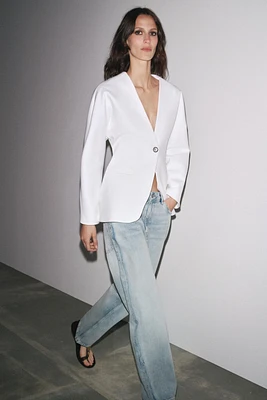 BLAZER TAILLÉ EN LIN 100 % ZW COLLECTION