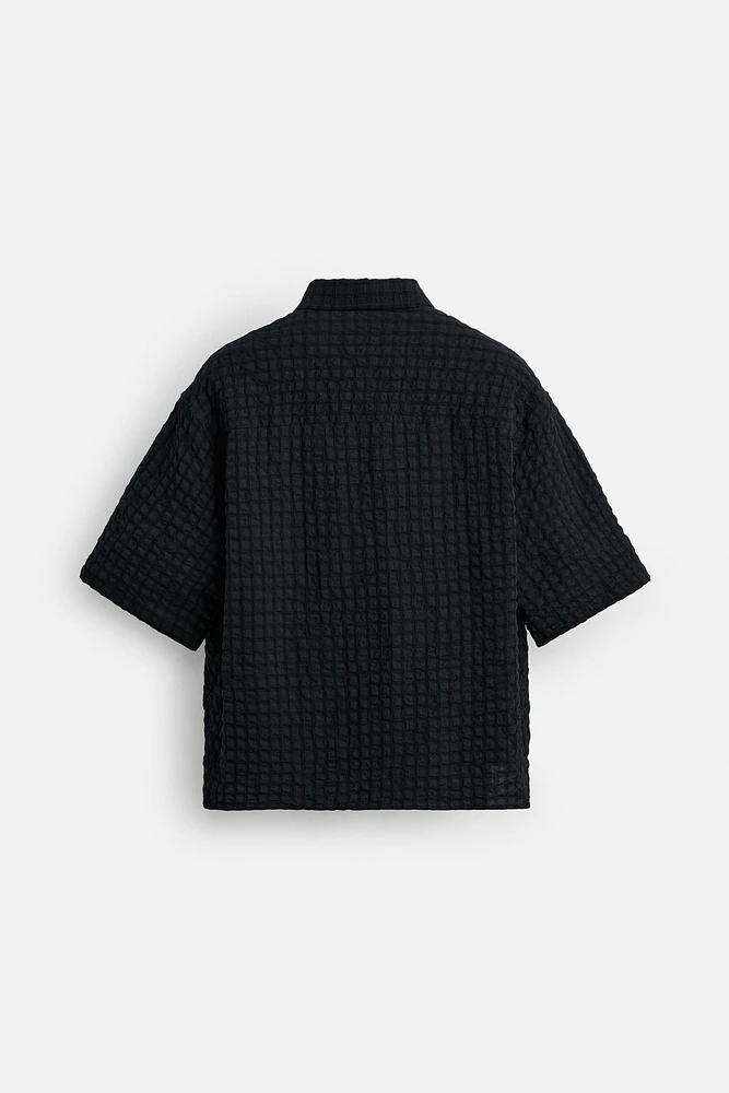SEERSUCKER PLAID SHIRT