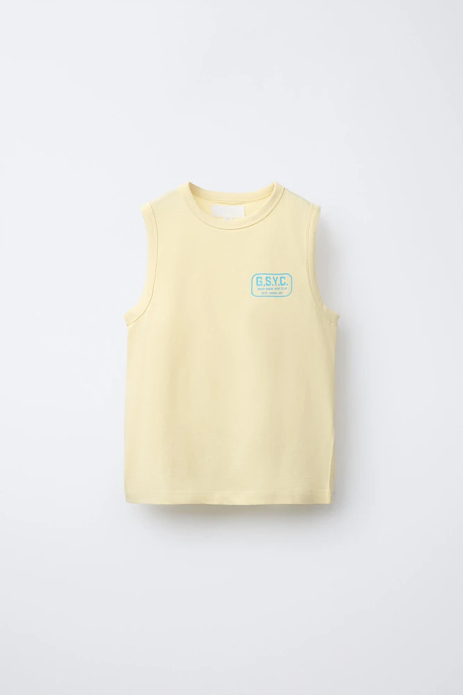 T-SHIRT SANS MANCHES LOGO