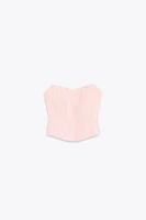 TOP FAÇON CORSET SATINÉ