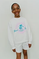 PRINTED CROPPED SWEATSHIRT