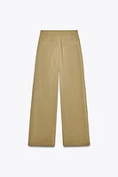 WIDE LEG PLEATED PANTS