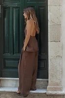 KNOTTED HALTER TOP VEST